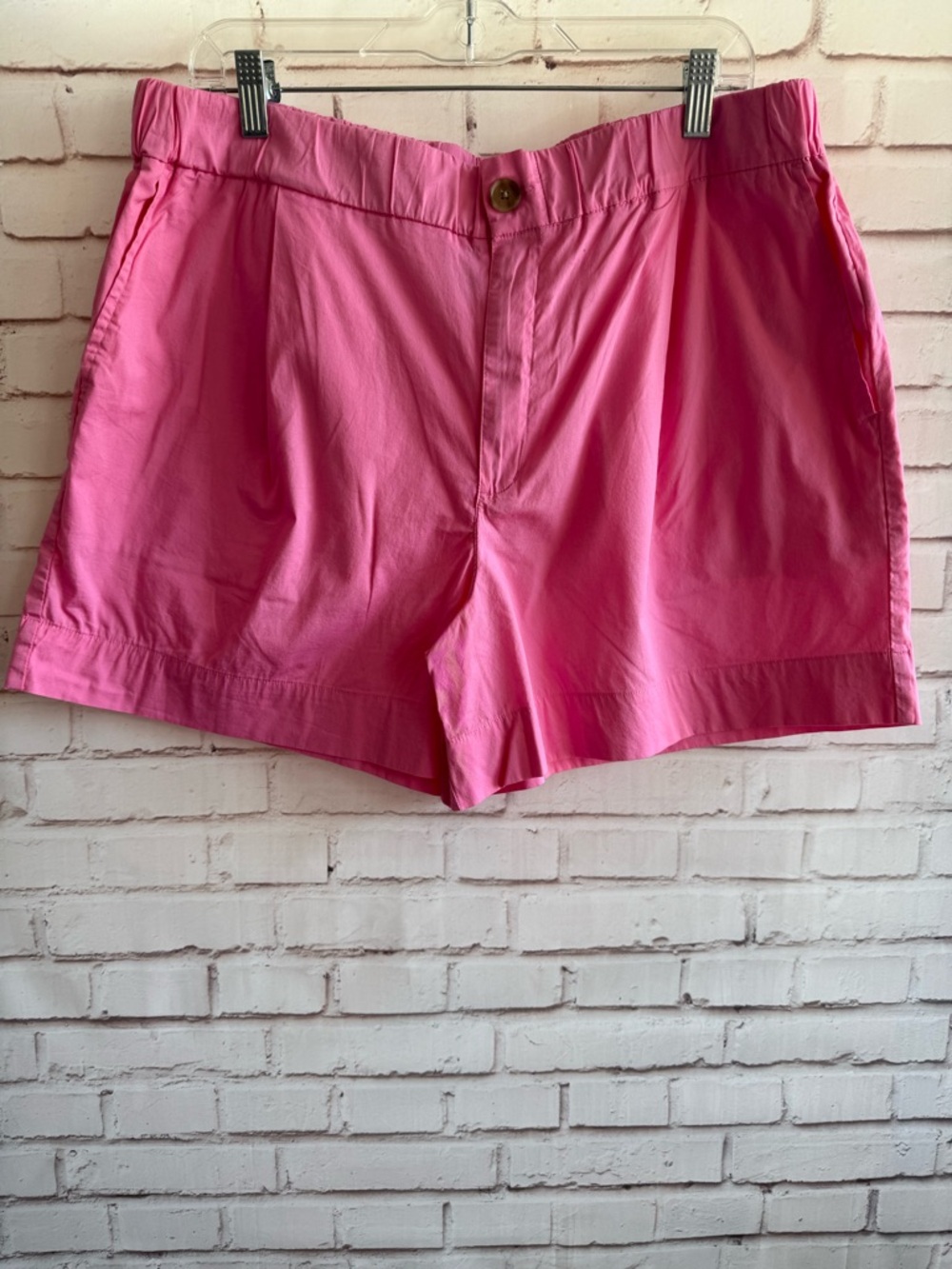 a new day Bright Pink Cotton-Blend Casual Shorts